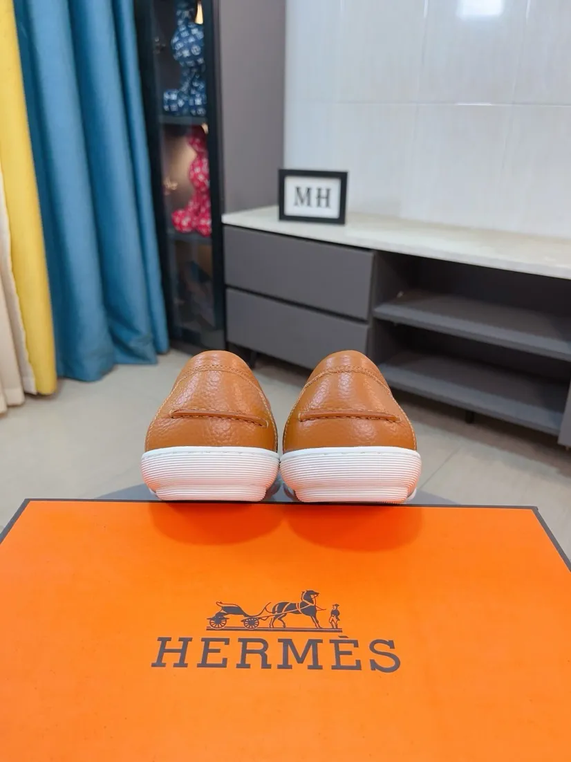 Men's shoes 💰458🌹🌹Niuli "HERMES" Hermès business leather shoes, original factory configuration, original imported cowhide upper + luxury hardware logo + fully imported original customized cowhide lining, sole: rubber wear-resistant outsole, difficult craftsmanship, original factory follow-up goods, 🔍🔍high quality code number: 38-44 45 can be customized